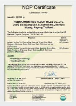 Certificate 2 - Organic EU / NOP / COR